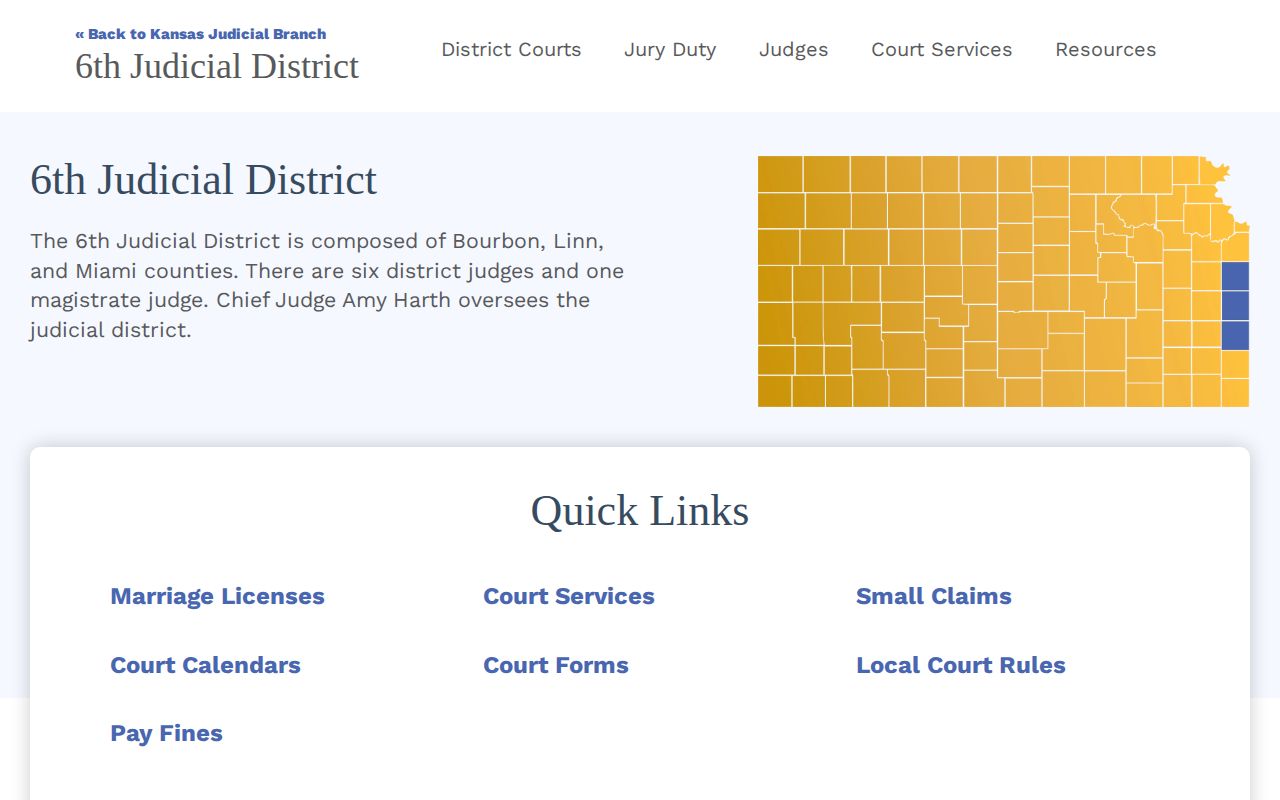 Kansas district court search guide for Rice County release records